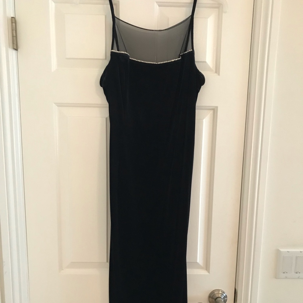 Classic Black and crystal formal dress